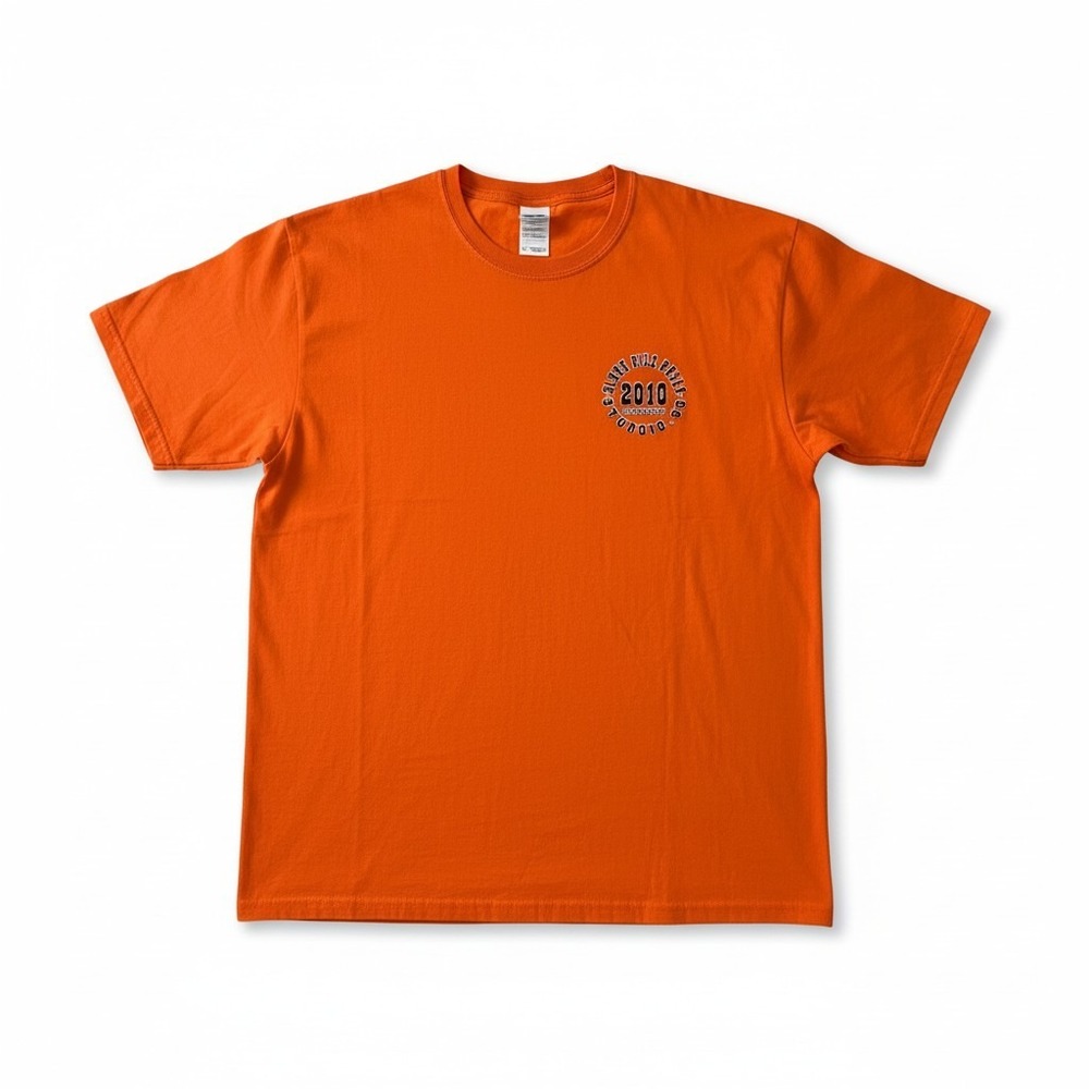 Gildan Sturgis Bike Rally 2010 70th Anniversary Orange Graphic T-Shirt Mens XL